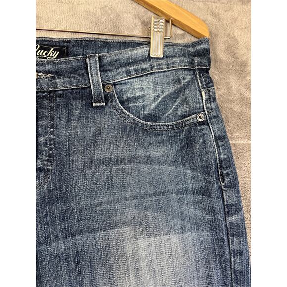 LUCKY BRAND Jeans Womens 10/30 Neopolitan Easy Rider Blue Denim Straight 30" Leg - Picture 6 of 14